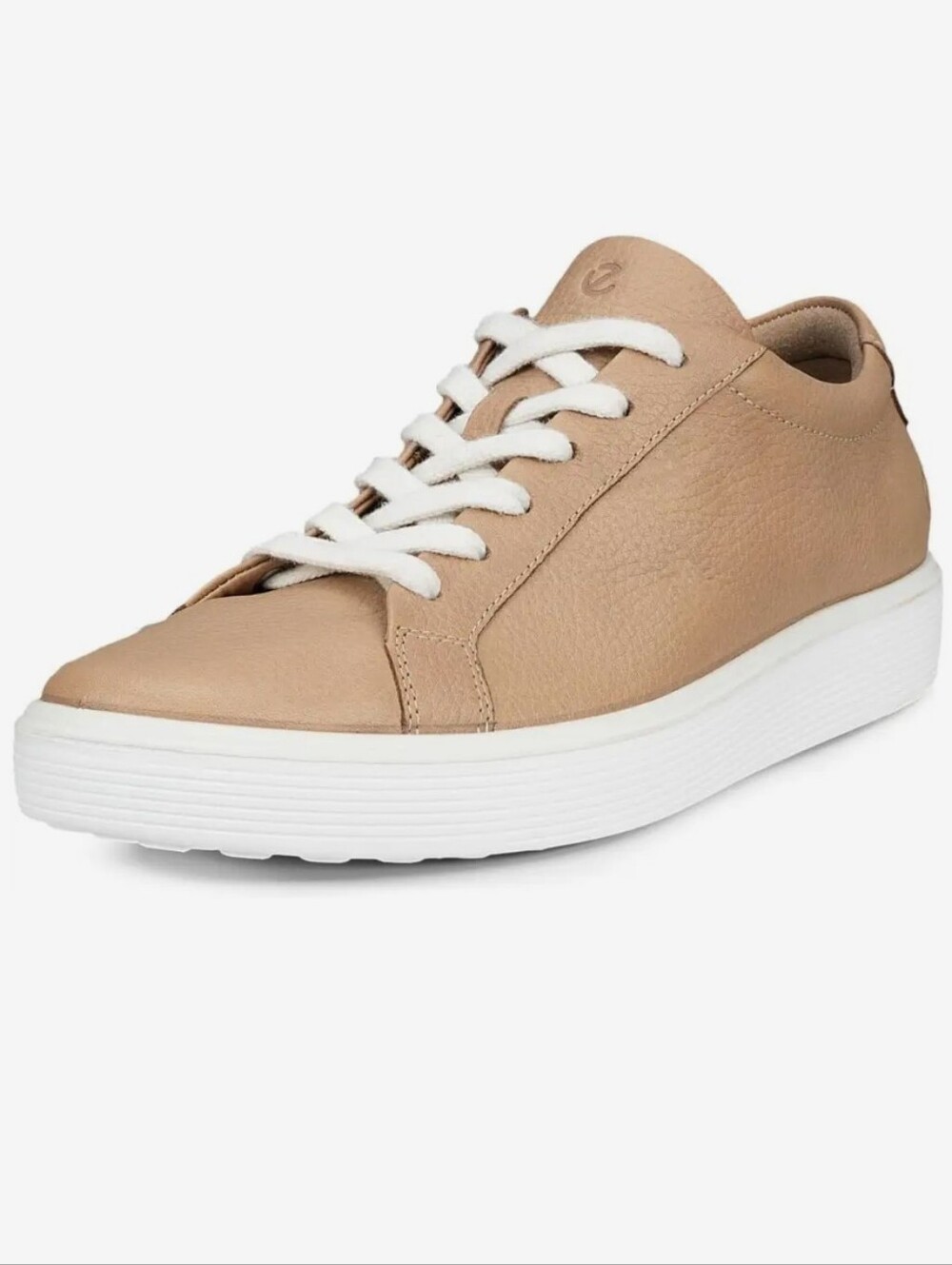 Ecco "Soft 60" Leather Sneakers Nude Tan Low Lace-up | Women's Size US 8 / 39
